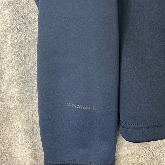 North Face Jacket Apex Windwall Soft Shell Fleece Lined Full Zip Small Navy Blue - Picture 6 of 11